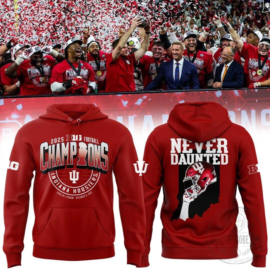 Limited Edition Signature Shoes 3 from Hilary Duff's Lucky Me Tour 2026/27 39 Big Ten Indiana Hoosiers Football 2025 Champions Red Hoodie