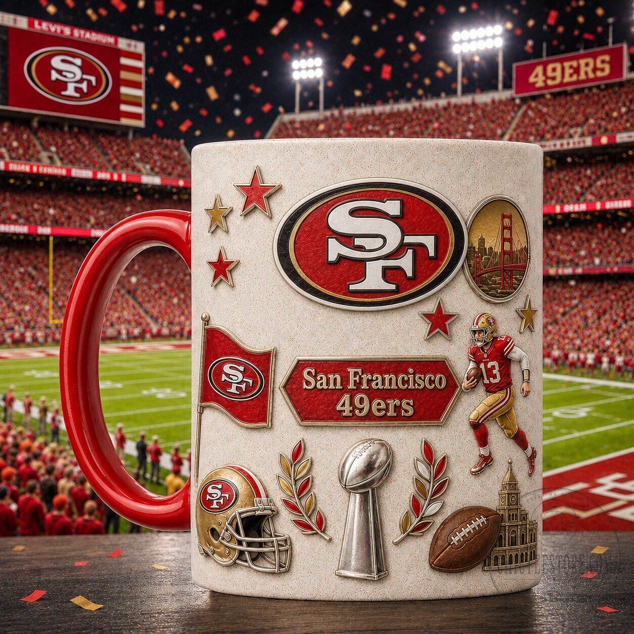 San Francisco 49ers NFL Fan Pride Mug, Football Team Collectible Coffee Cup