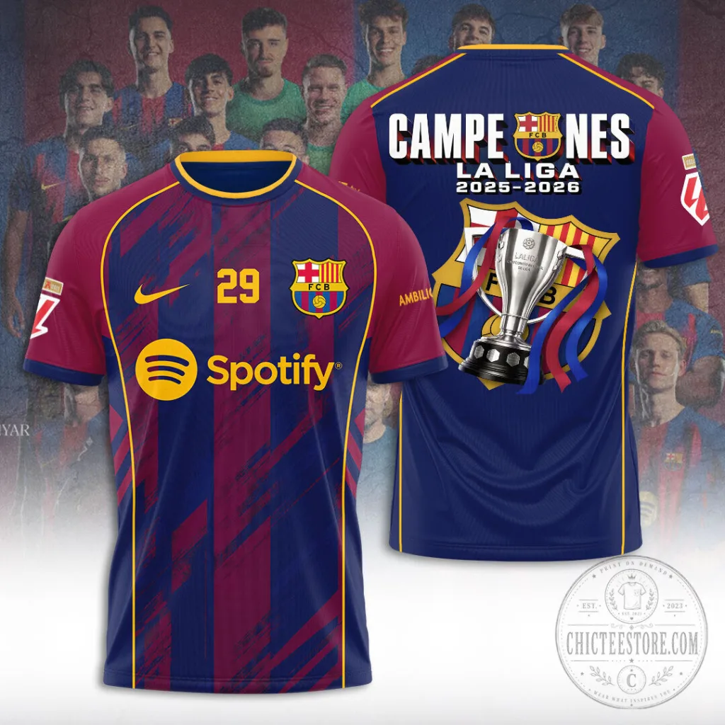 FC Barcelona La Liga 2025-2026 Champions Football Jersey