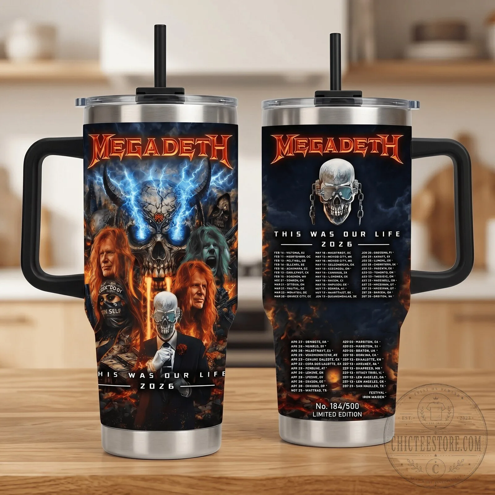 Megadeth Heavy Metal Band This Was Our Life 2026 Tour Tumbler