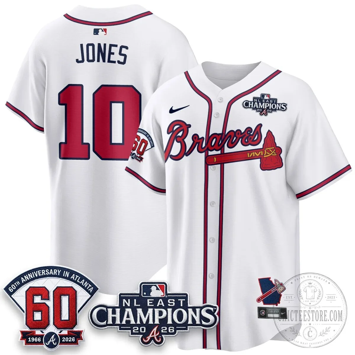 Atlanta Braves 2026 NL East Champions Jersey for Ronald Acuna Jr. 66 Atlanta Braves 2026 NL East Champions Jersey for Ronald Acuna Jr.