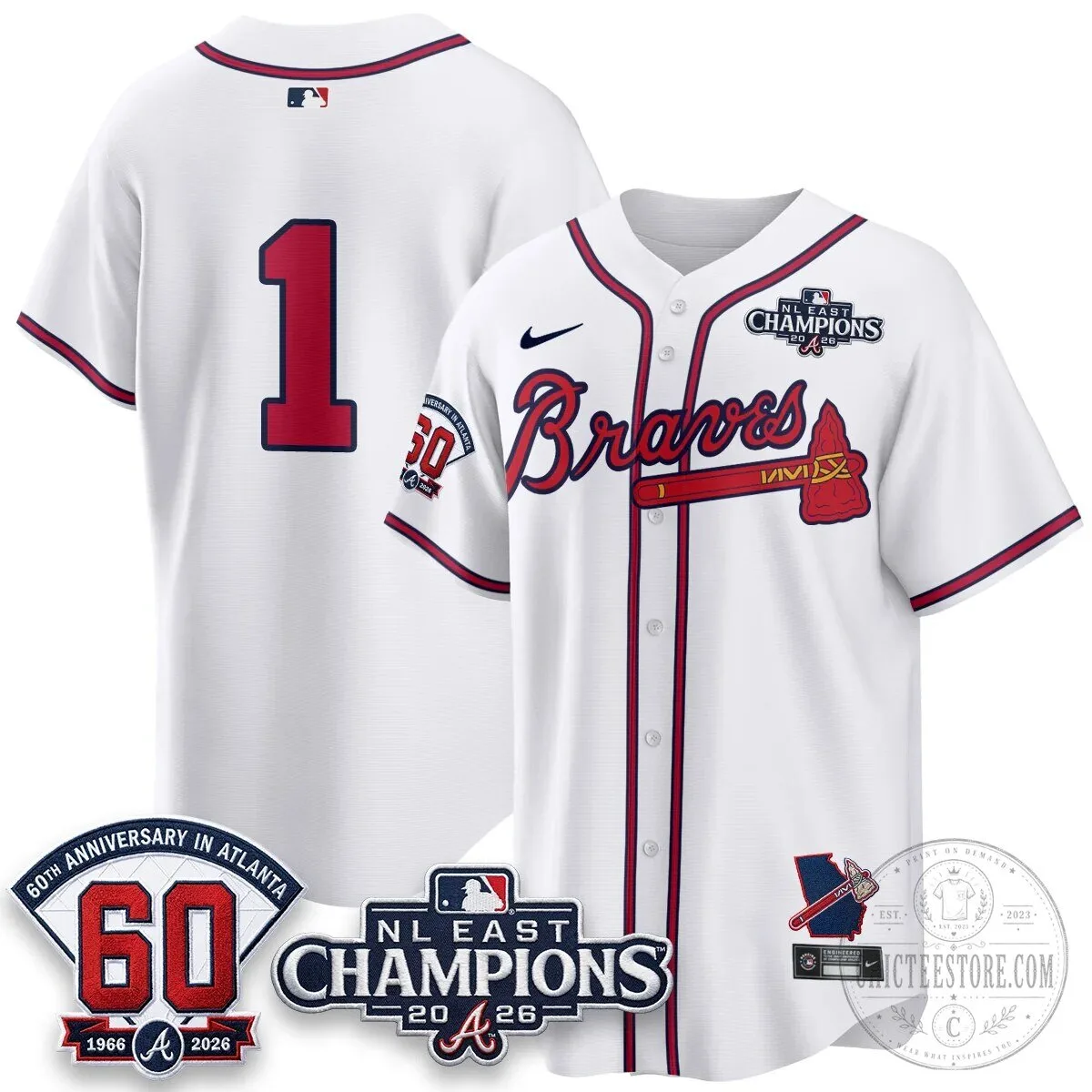 Atlanta Braves 2026 NL East Champions Jersey for Ronald Acuna Jr. 68 Atlanta Braves 2026 NL East Champions Jersey for Ronald Acuna Jr.
