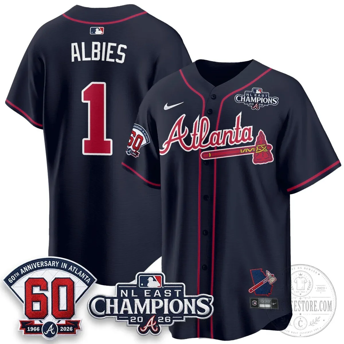 Atlanta Braves 2026 NL East Champions Jersey for Ronald Acuna Jr. 73 Atlanta Braves 2026 NL East Champions Jersey for Ronald Acuna Jr.