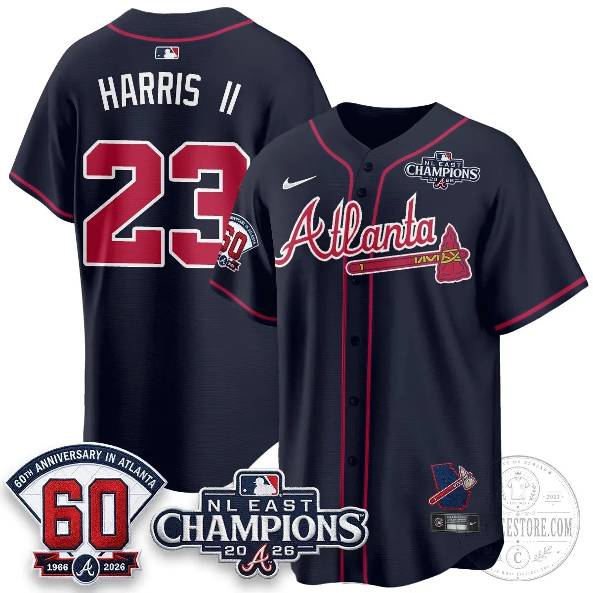 Atlanta Braves 2026 NL East Champions Jersey for Ronald Acuna Jr. 75 Atlanta Braves 2026 NL East Champions Jersey for Ronald Acuna Jr.