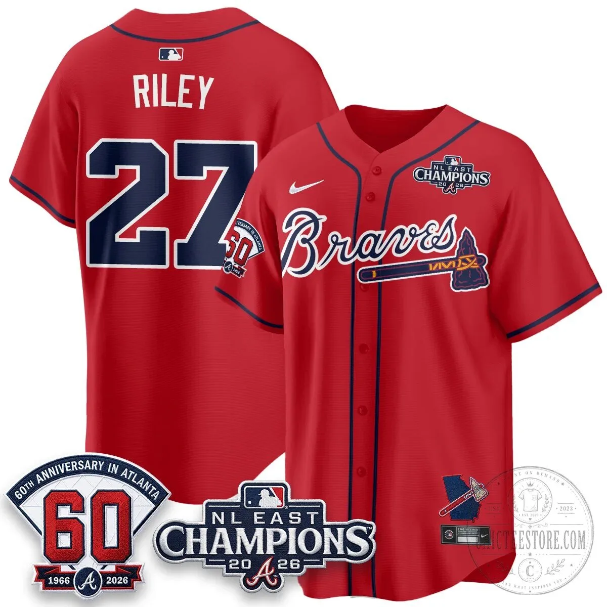Atlanta Braves 2026 NL East Champions Jersey for Ronald Acuna Jr. 83 Atlanta Braves 2026 NL East Champions Jersey for Ronald Acuna Jr.