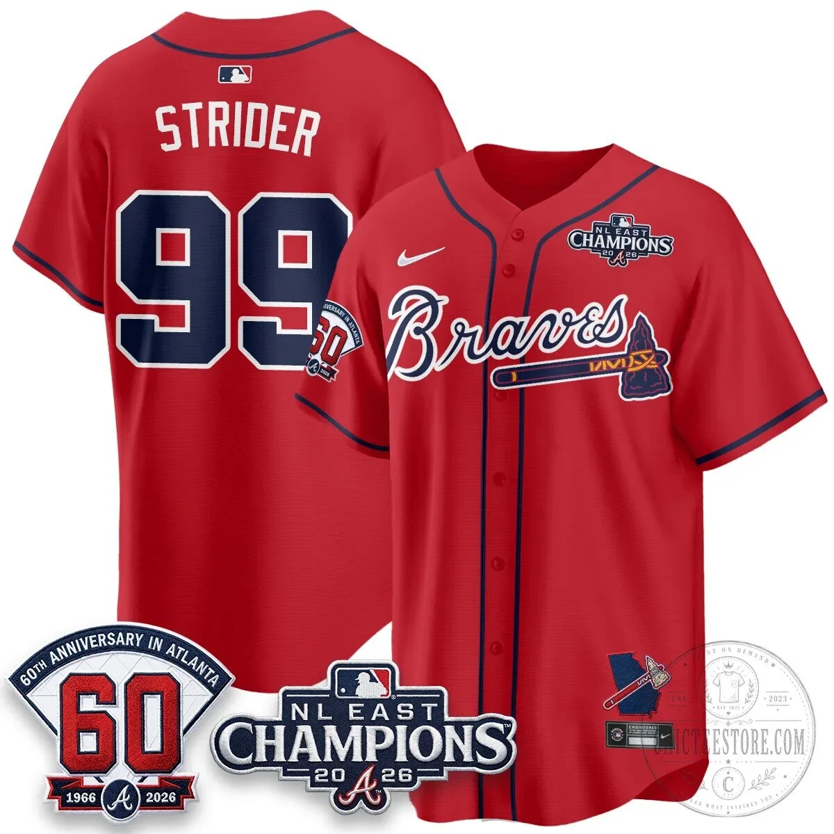Atlanta Braves 2026 NL East Champions Jersey for Ronald Acuna Jr. 85 Atlanta Braves 2026 NL East Champions Jersey for Ronald Acuna Jr.