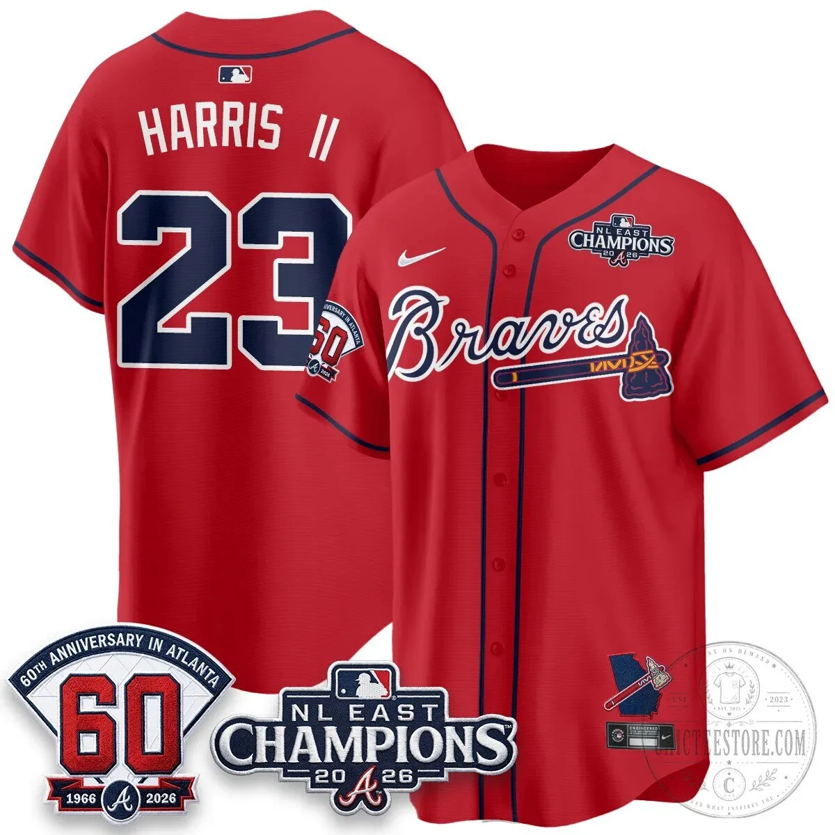 Atlanta Braves 2026 NL East Champions Jersey for Ronald Acuna Jr. 86 Atlanta Braves 2026 NL East Champions Jersey for Ronald Acuna Jr.