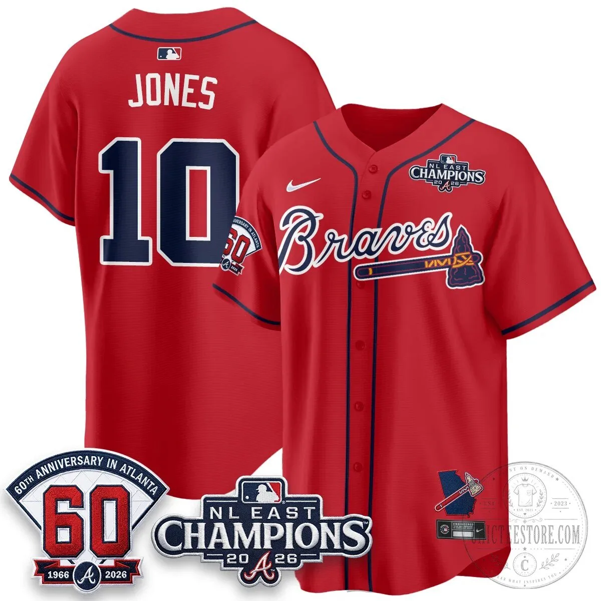 Atlanta Braves 2026 NL East Champions Jersey for Ronald Acuna Jr. 88 Atlanta Braves 2026 NL East Champions Jersey for Ronald Acuna Jr.