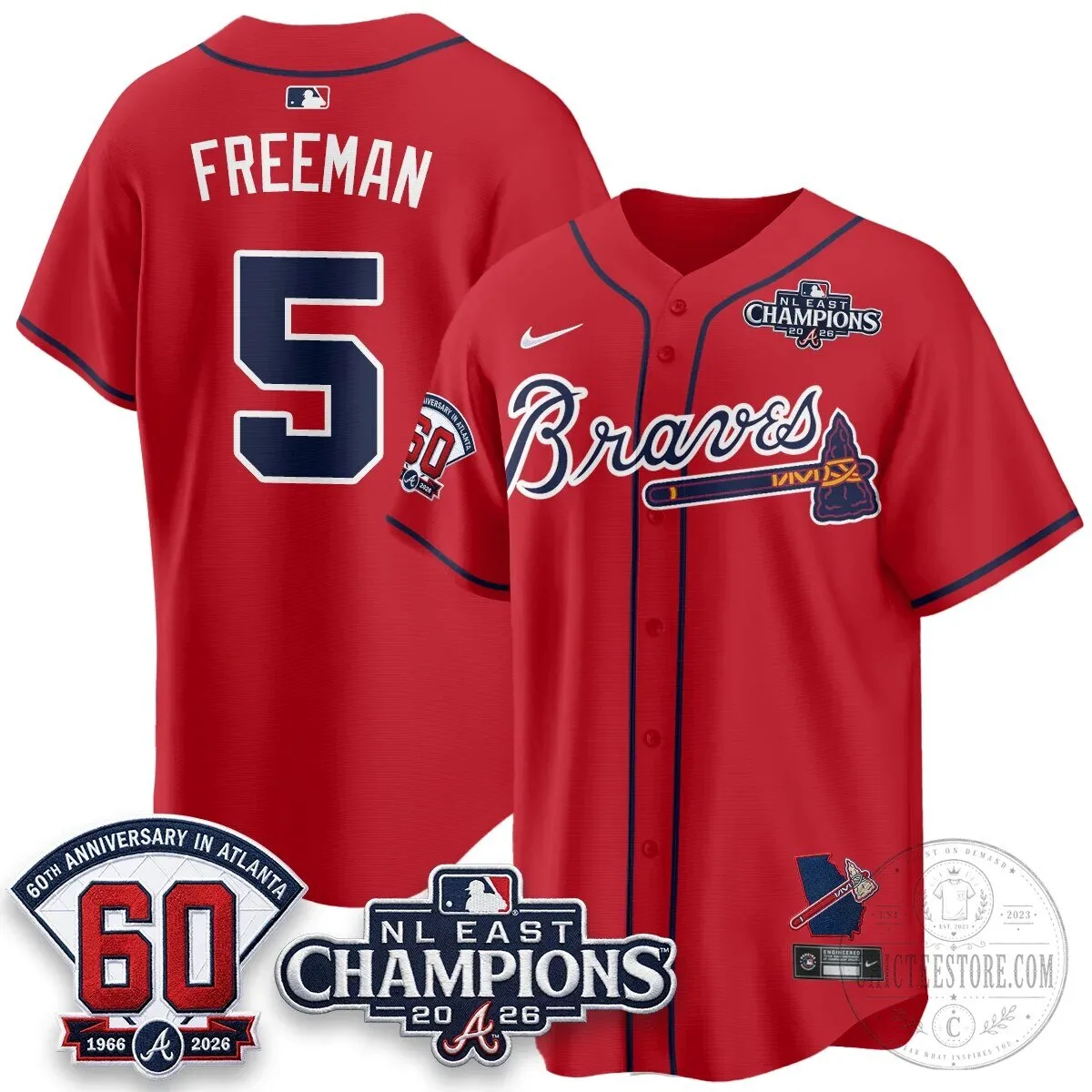 Atlanta Braves 2026 NL East Champions Jersey for Ronald Acuna Jr. 89 Atlanta Braves 2026 NL East Champions Jersey for Ronald Acuna Jr.