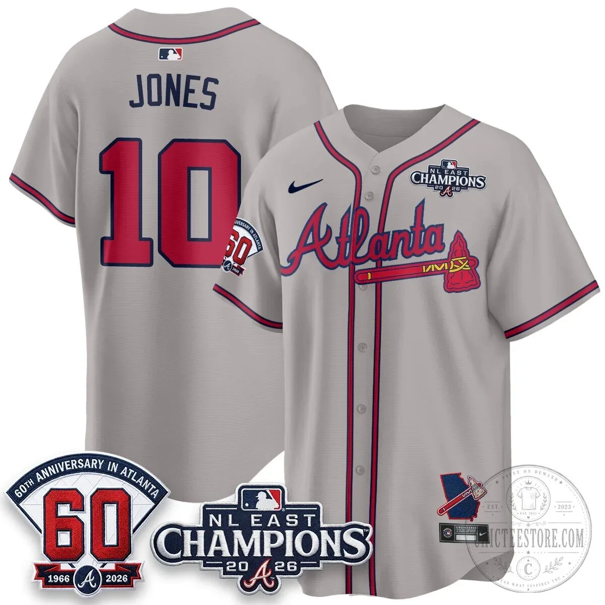 Atlanta Braves 2026 NL East Champions Jersey for Ronald Acuna Jr. 99 Atlanta Braves 2026 NL East Champions Jersey for Ronald Acuna Jr.
