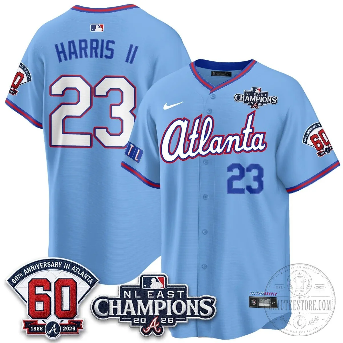 Atlanta Braves 2026 NL East Champions Jersey for Ronald Acuna Jr. 108 Atlanta Braves 2026 NL East Champions Jersey for Ronald Acuna Jr.