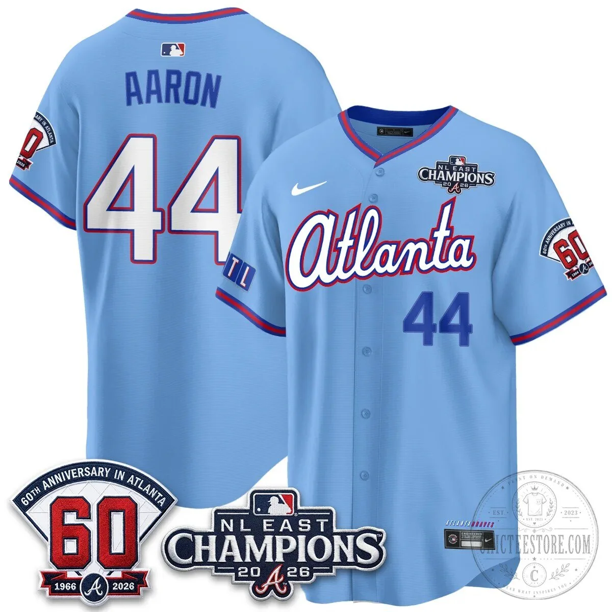 Atlanta Braves 2026 NL East Champions Jersey for Ronald Acuna Jr. 109 Atlanta Braves 2026 NL East Champions Jersey for Ronald Acuna Jr.