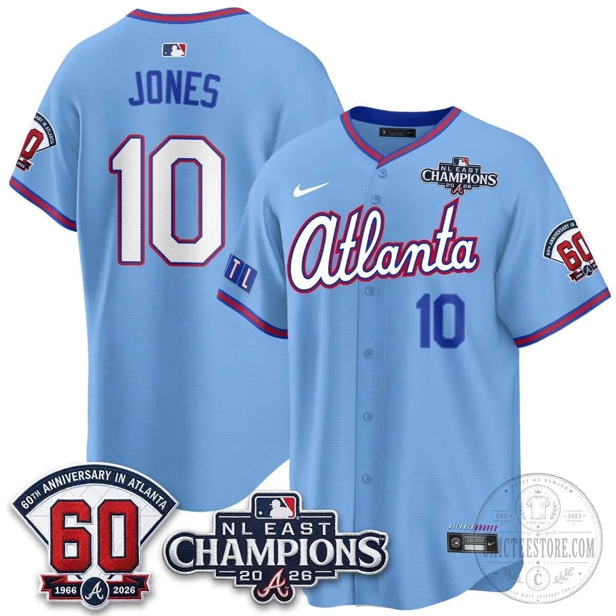 Atlanta Braves 2026 NL East Champions Jersey for Ronald Acuna Jr. 110 Atlanta Braves 2026 NL East Champions Jersey for Ronald Acuna Jr.