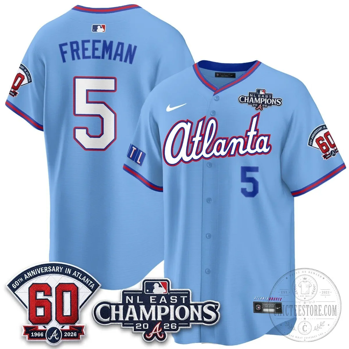 Atlanta Braves 2026 NL East Champions Jersey for Ronald Acuna Jr. 111 Atlanta Braves 2026 NL East Champions Jersey for Ronald Acuna Jr.