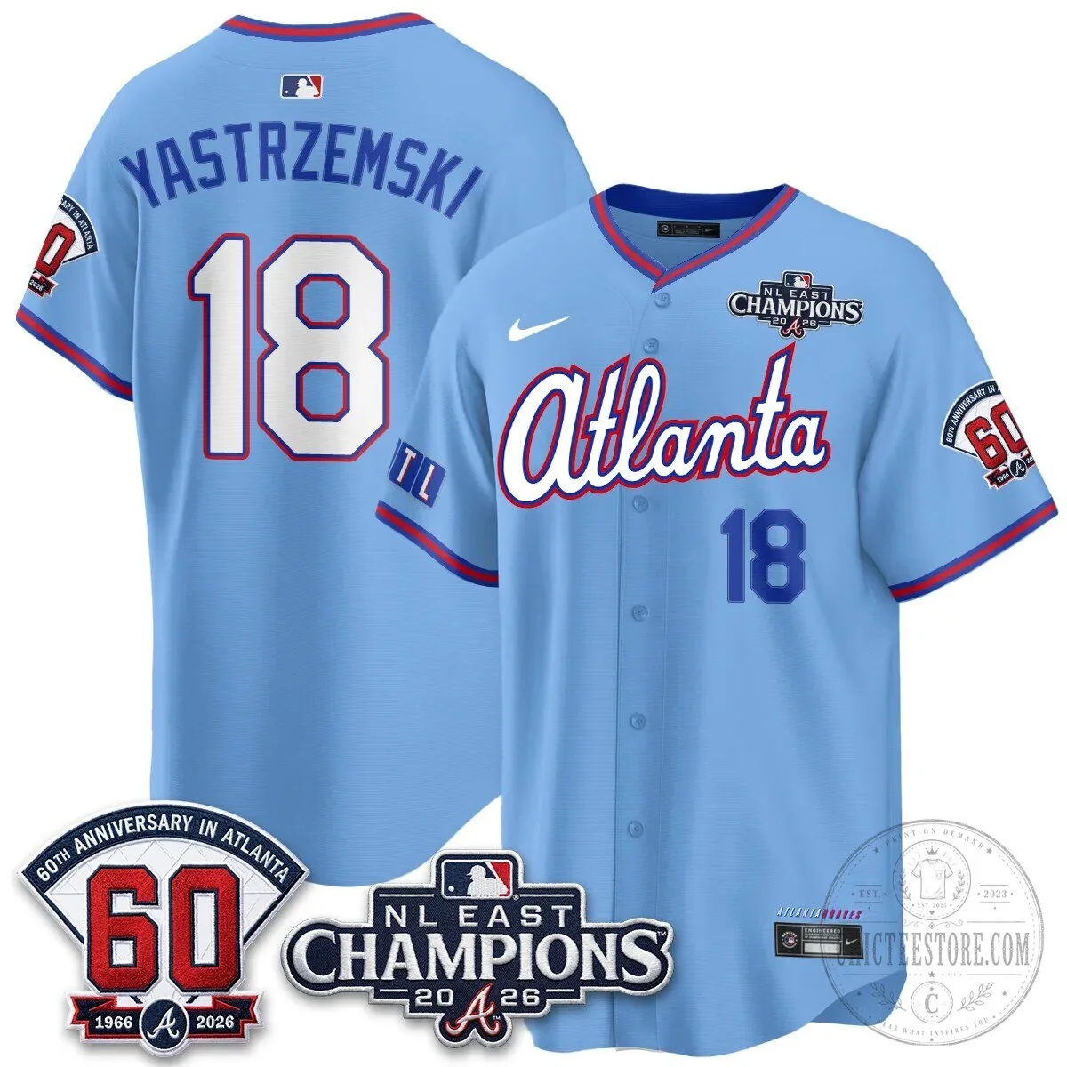Atlanta Braves 2026 NL East Champions Jersey for Ronald Acuna Jr. 113 Atlanta Braves 2026 NL East Champions Jersey for Ronald Acuna Jr.