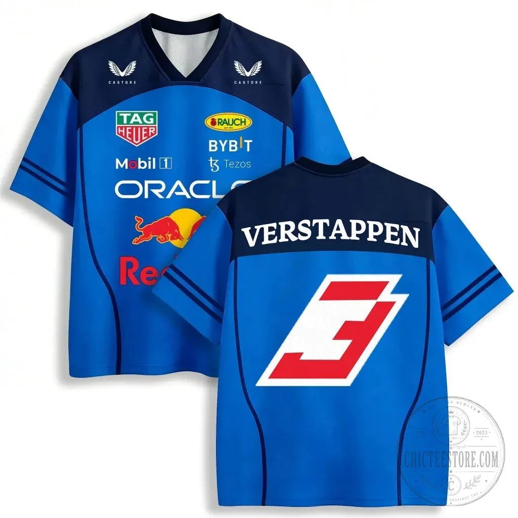 Red Bull Racing Max Verstappen Formula 1 Driver Blue Jersey