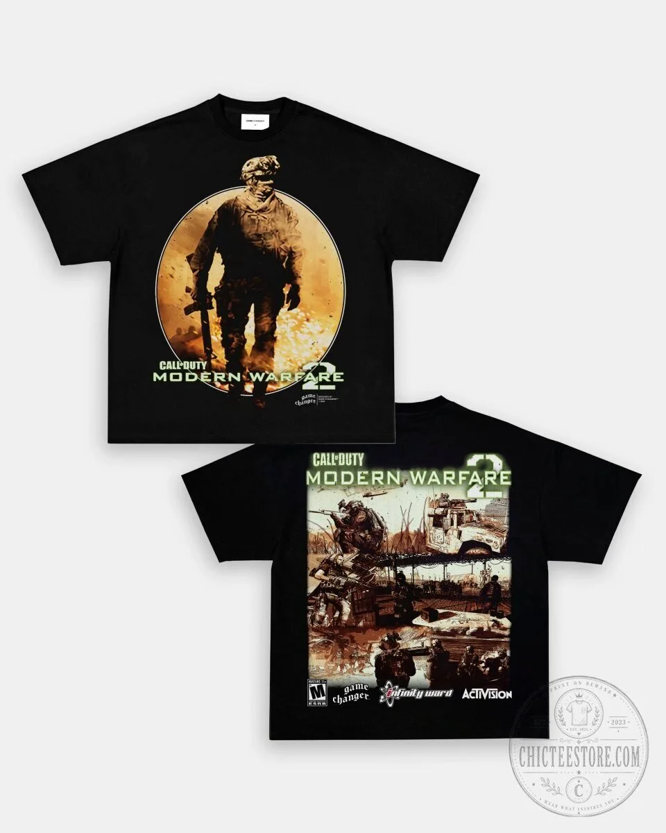 Call of Duty Modern Warfare 2 Video Game Graphic Black T-Shirt