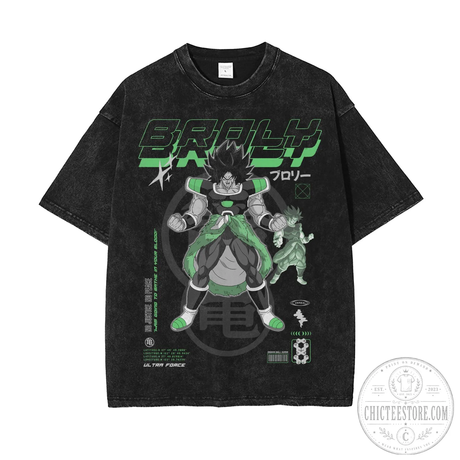 Dragon Ball Super Broly Vintage Oversized Graphic T-Shirt