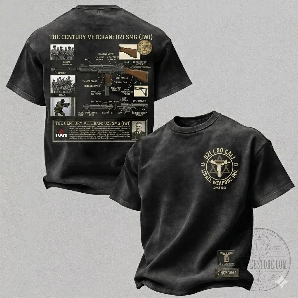 “UZI” Printed Unisex Washed T-Shirt 5 “UZI” Printed Unisex Washed T-Shirt