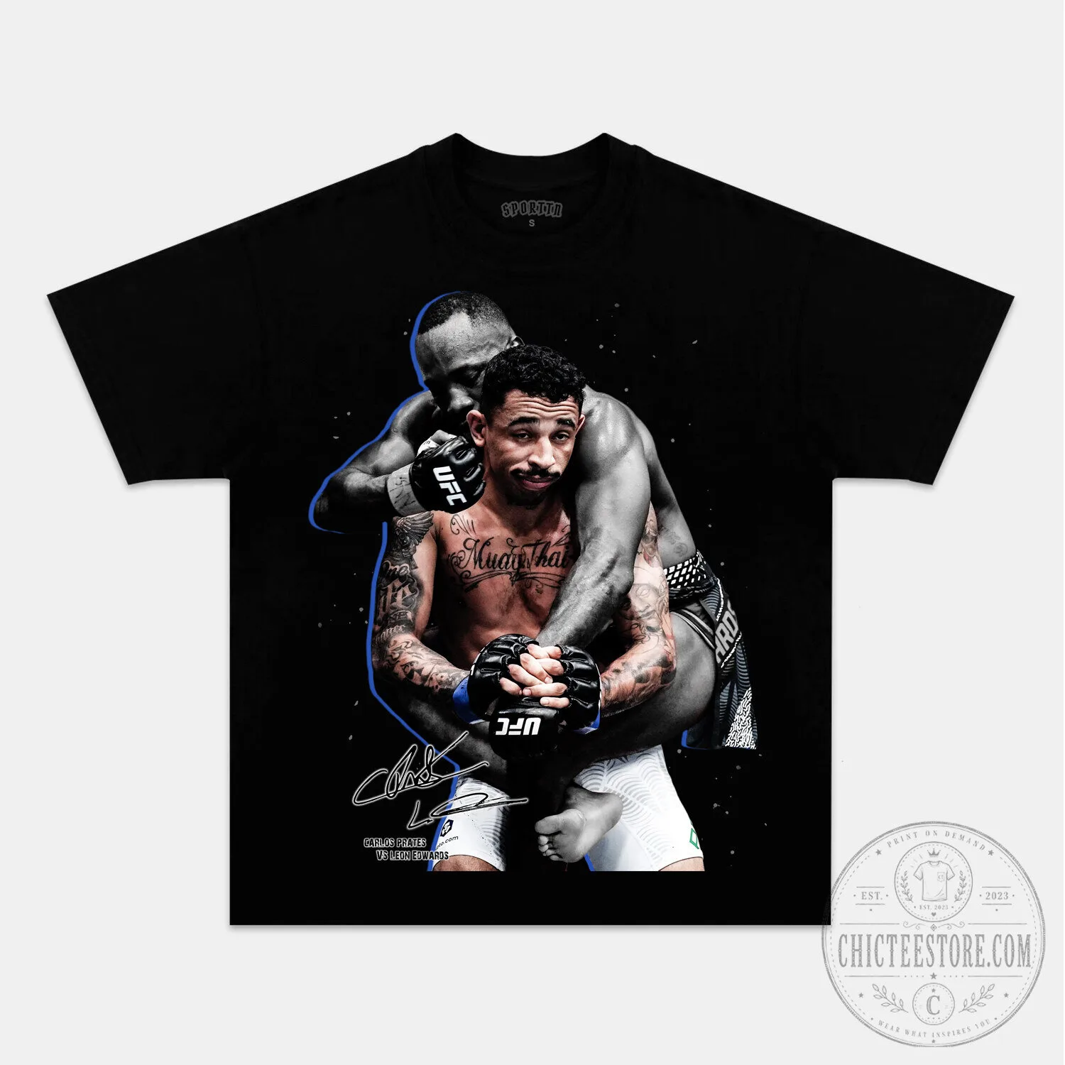 Carlos Prates vs Leon Edwards UFC Fight Night Graphic T-Shirt