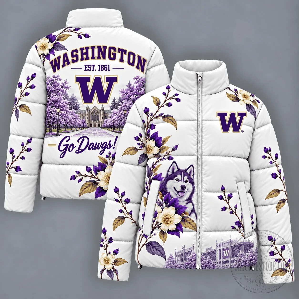 Washington Huskies University of Washington Mascot Puffer Jacket
