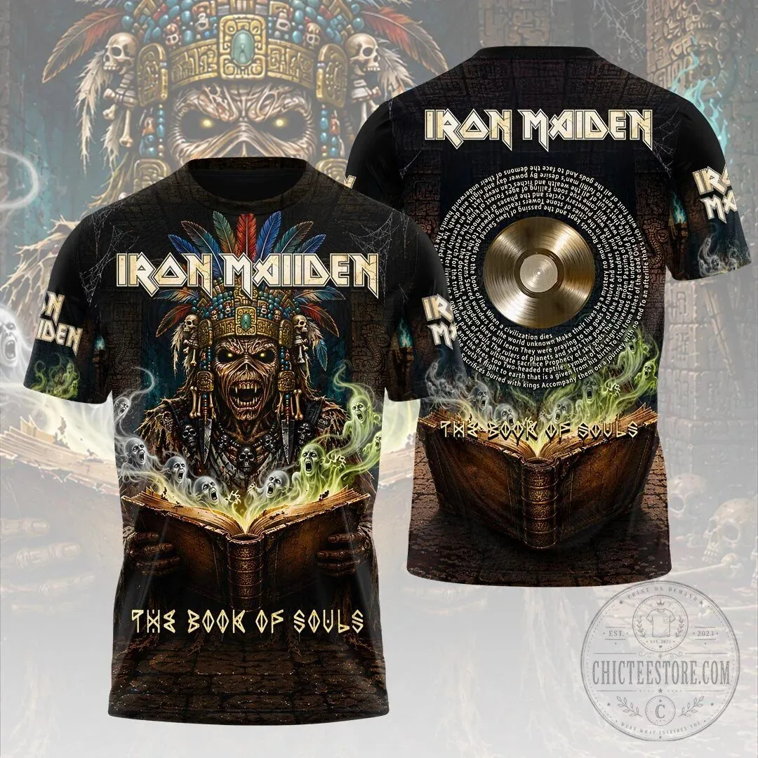 Iron Maiden The Book of Souls Album Art Eddie Mayan God T-Shirt