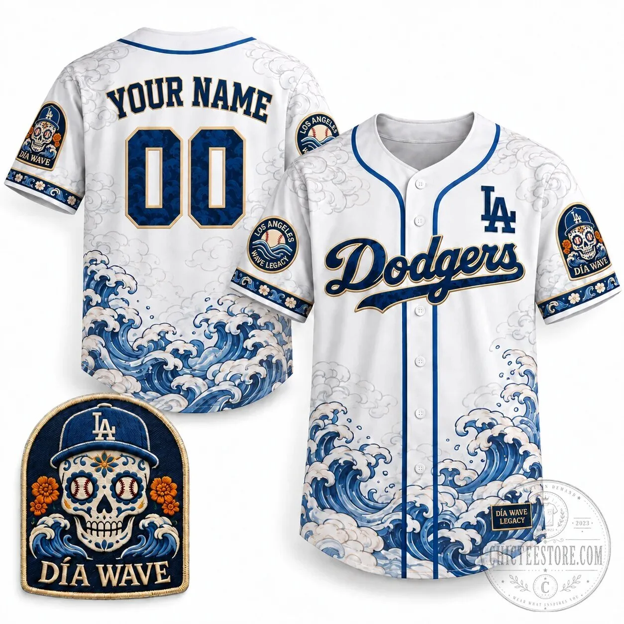 Los Angeles Dodgers Día Wave Legacy Baseball Jersey