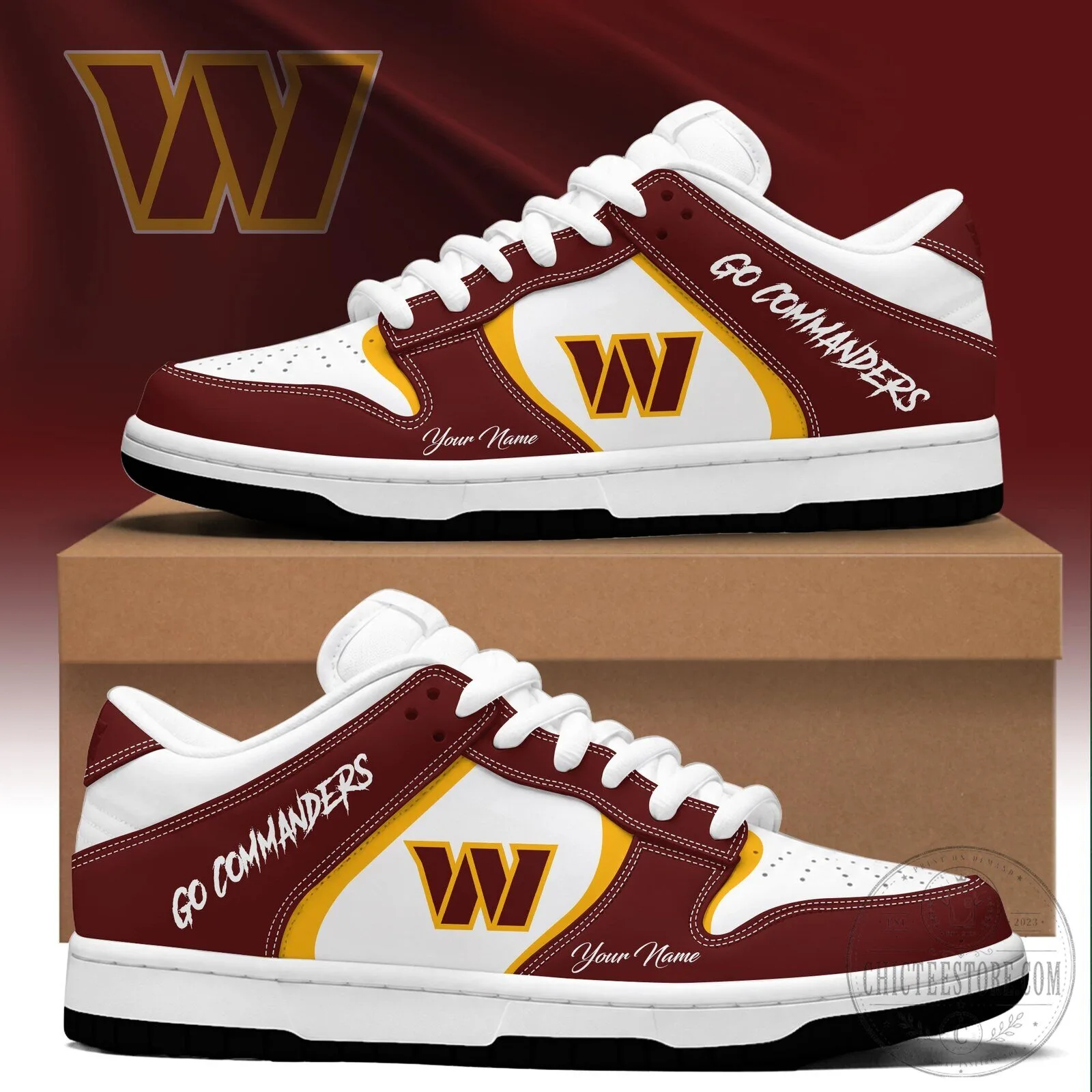 Custom Fan Shoes for Washington Commanders Football Team