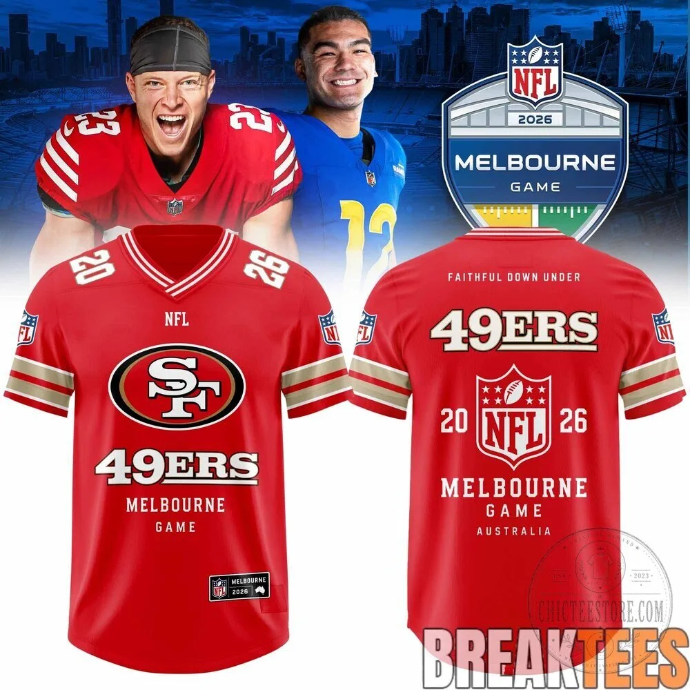 San Francisco 49ers NFL Melbourne Australia 2026 Game Football Jersey