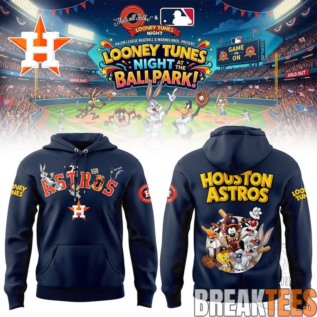 Houston Astros Looney Tunes Night at the Ballpark Baseball Hoodie
