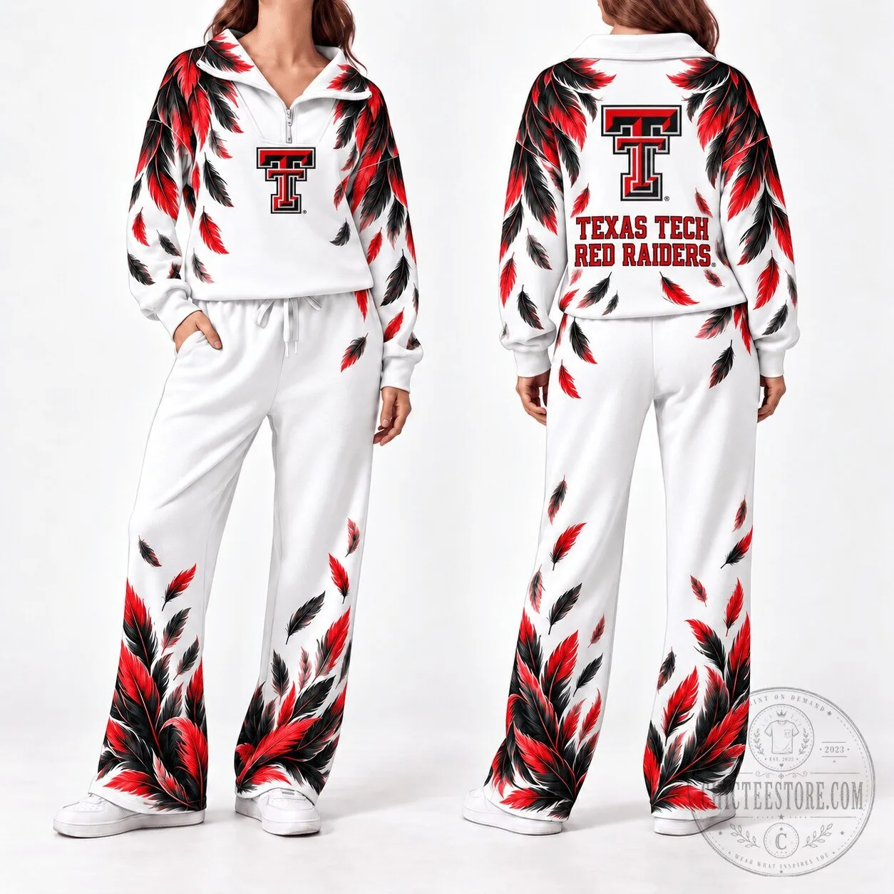 Texas Tech Red Raiders Feather Print Lounge Set