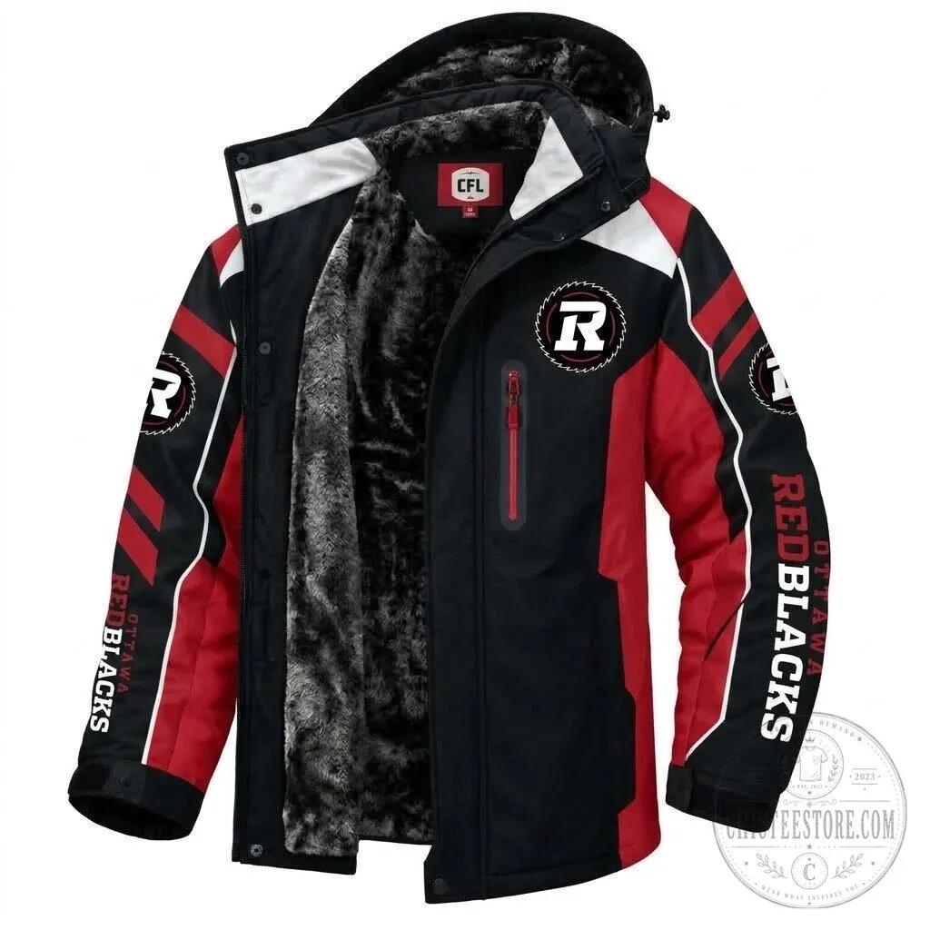 Ottawa Redblacks Canadian Football League Waterproof Winter Parka Jacket