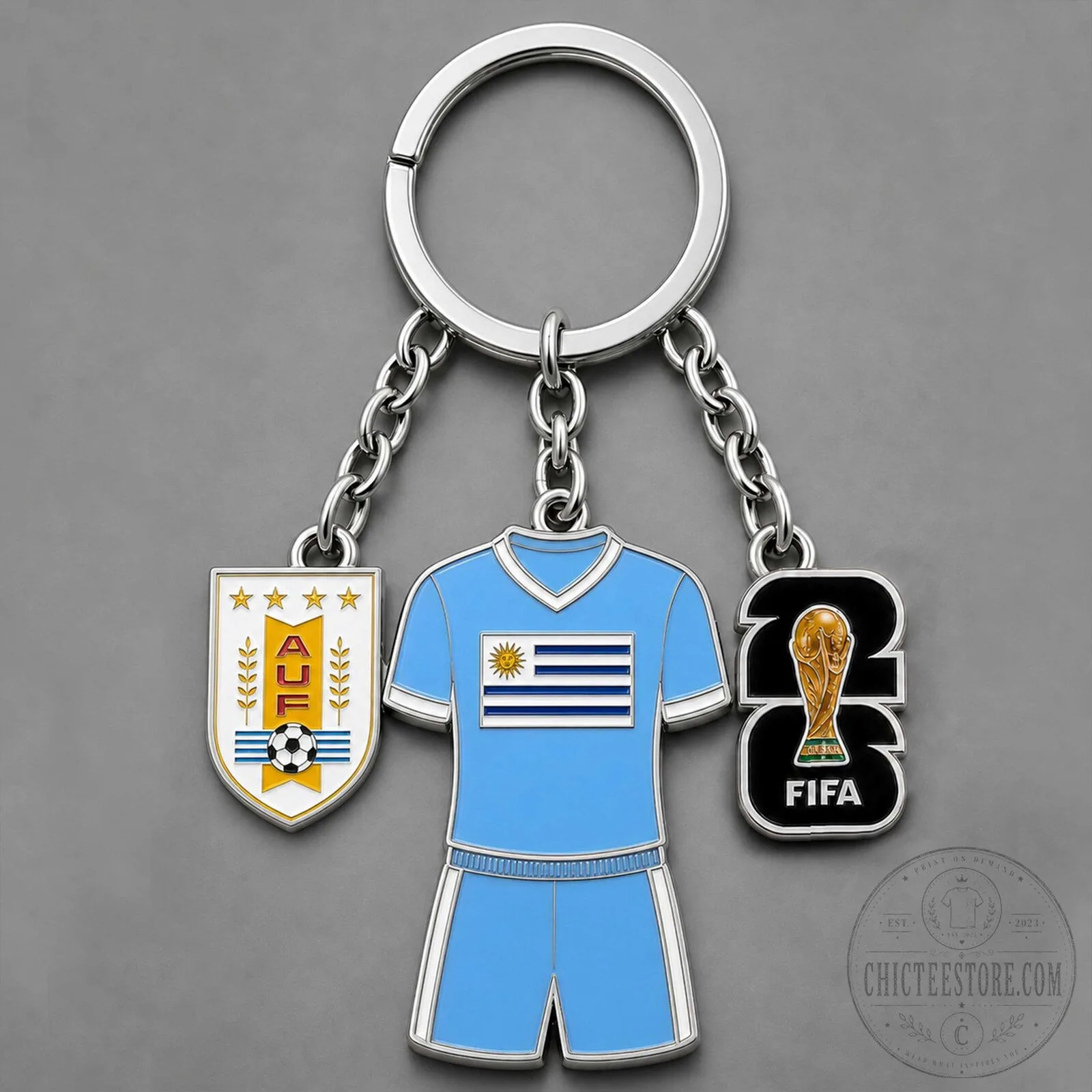 Uruguay National Football Team World Cup 2026 Jersey Keychain