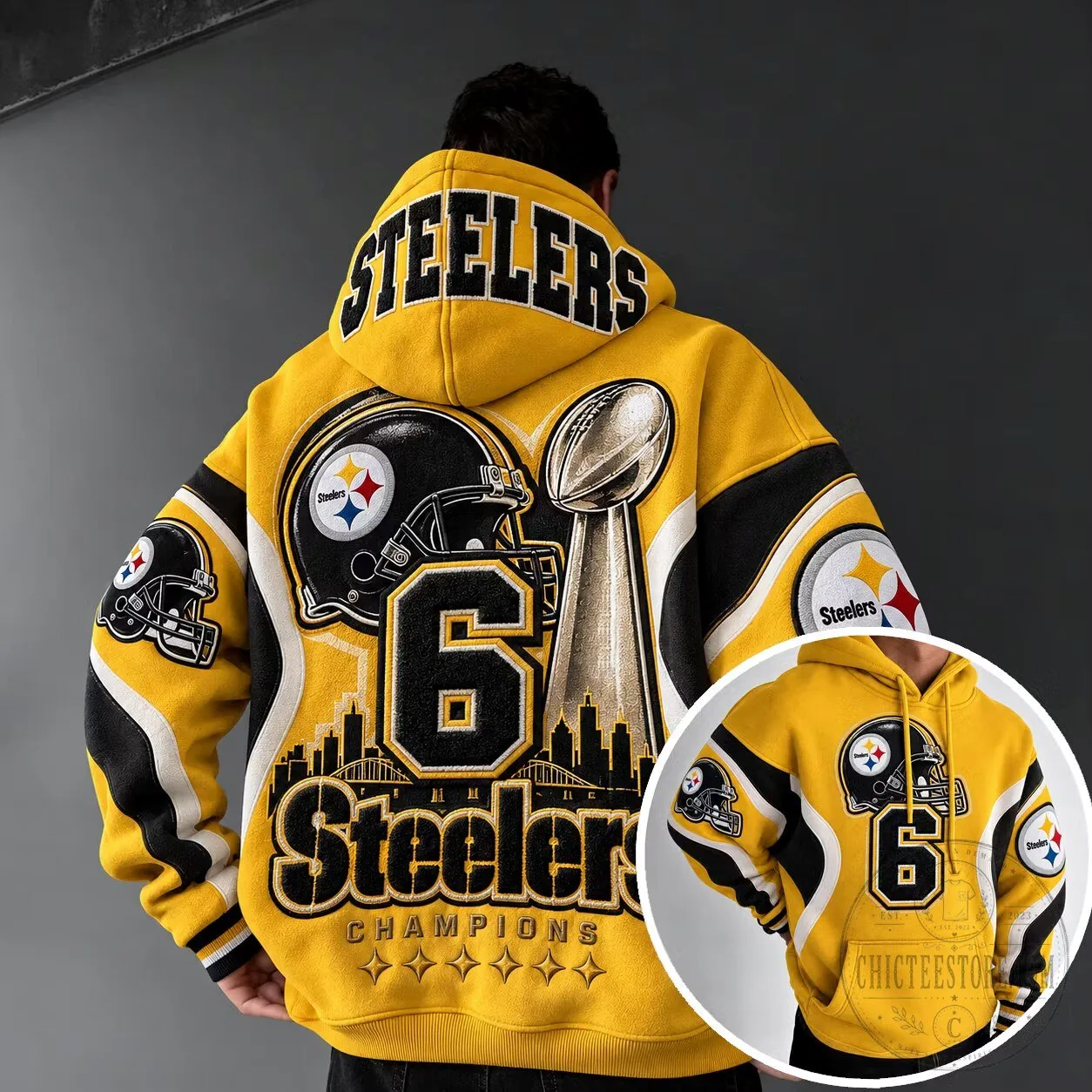 Pittsburgh Steelers Super Bowl Champions Football Team Hoodie