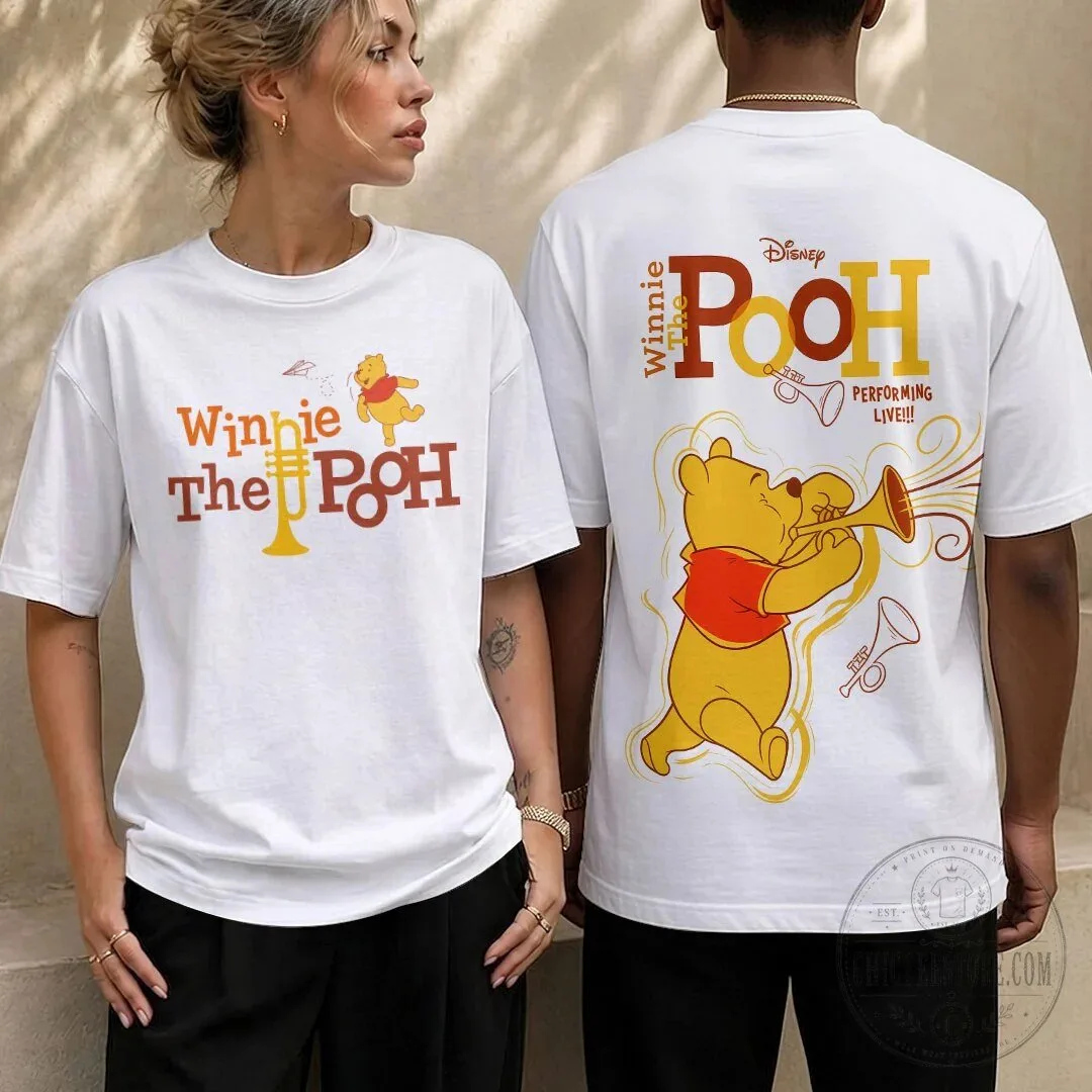 Winnie The Pooh Performing Live Disney Cartoon Character Graphic T-Shirt