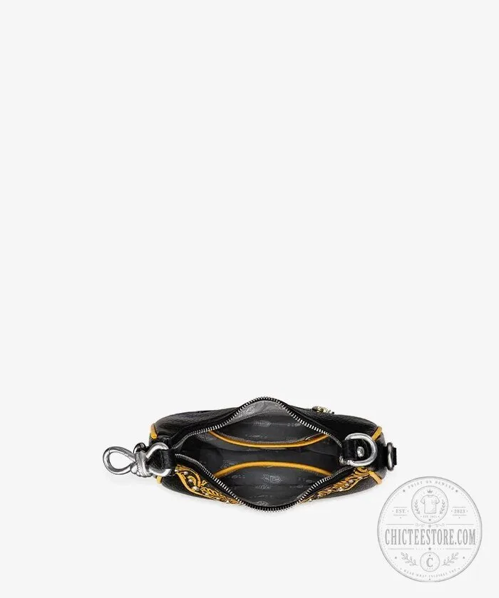Pittsburgh Steelers Black and Gold Western Style Crossbody Bag 20 Pittsburgh Steelers Black and Gold Western Style Crossbody Bag