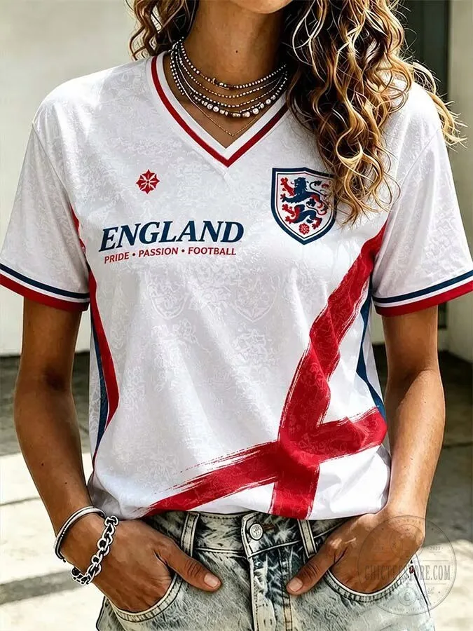 England Football Pride Passion Football Team Jersey