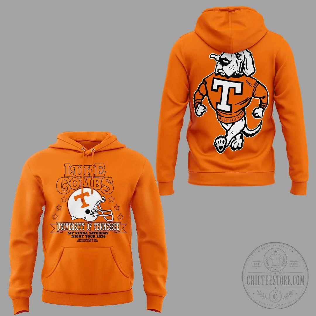 Neyland Stadium Luke Combs University of Tennessee My Kinda Saturday Night Tour Hoodie