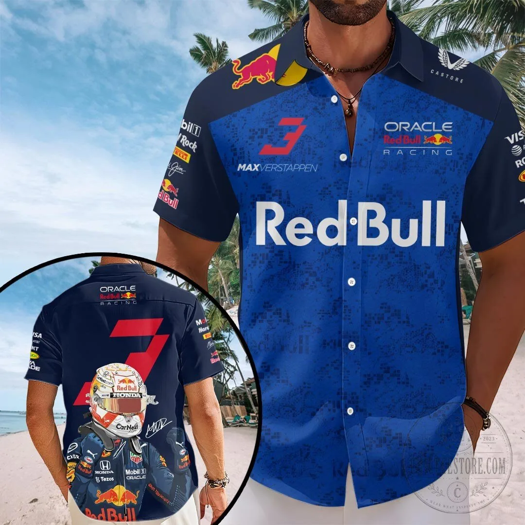 Max Verstappen Red Bull Racing F1 Team Hawaiian Shirt