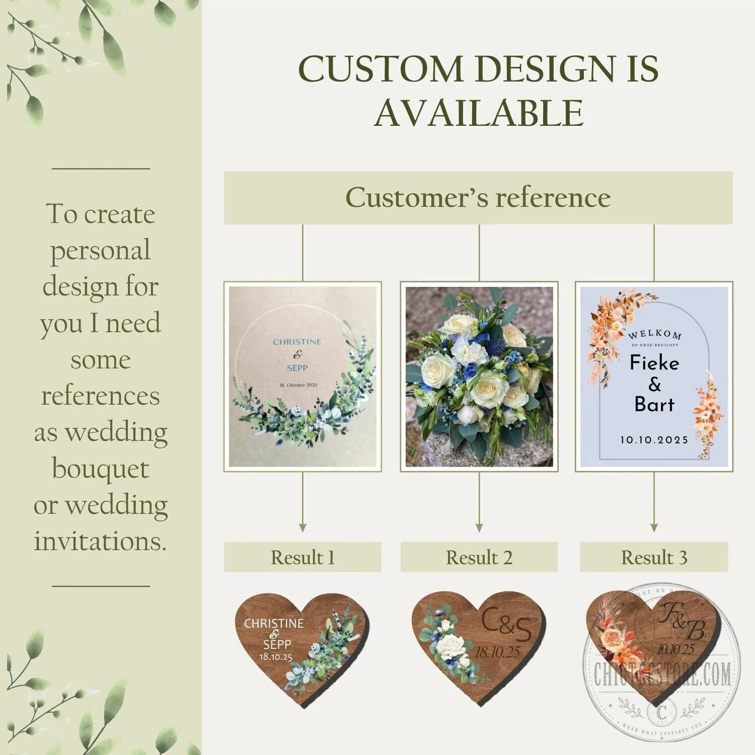 Personalized Wedding Boutonniere Pins for Guests, Engraved Wooden Heart Tags 11 Personalized Wedding Boutonniere Pins for Guests, Engraved Wooden Heart Tags