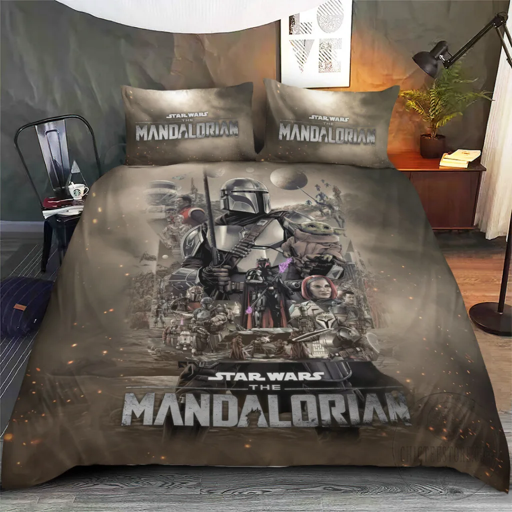Star Wars The Mandalorian Grogu Din Djarin Bedding Set