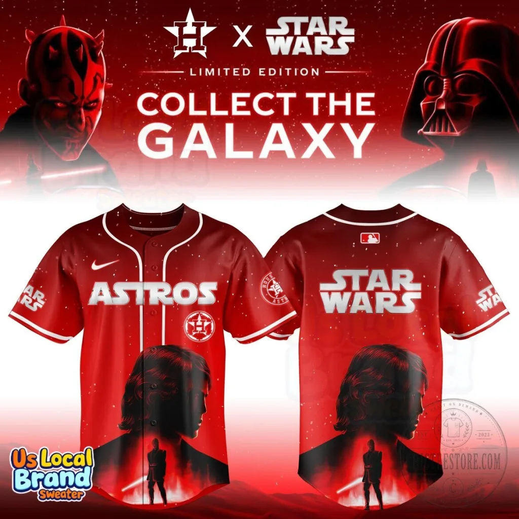 Anakin Skywalker Houston Astros Star Wars Baseball Jersey