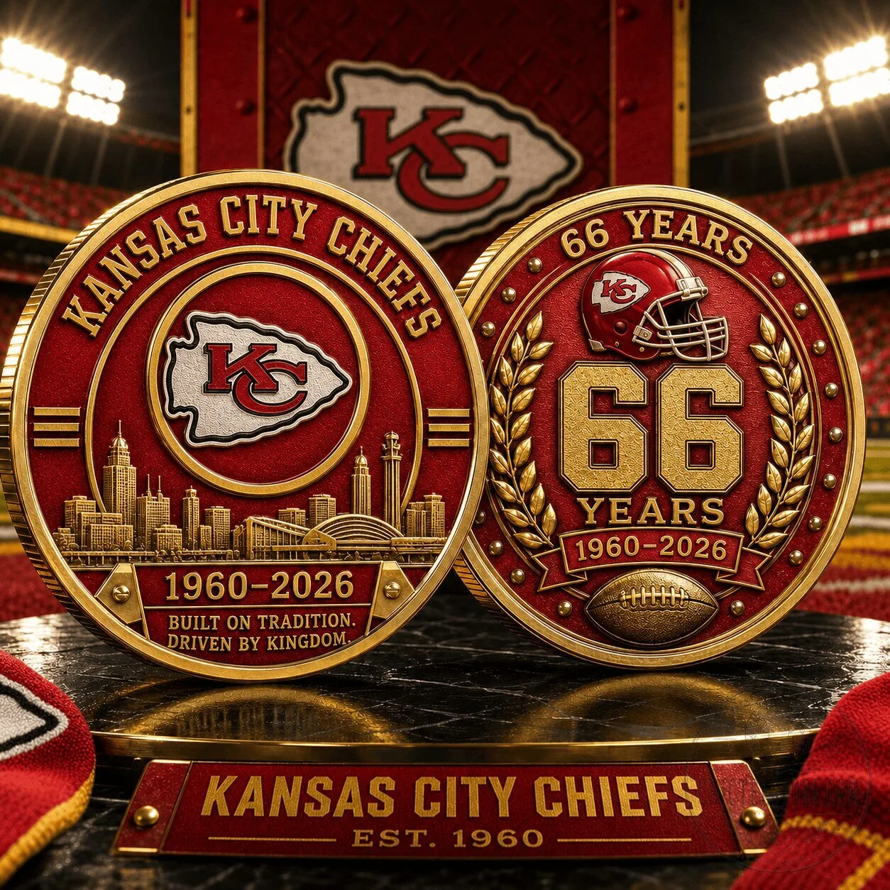 Kansas City Chiefs 66 Years Anniversary Commemorative Coin