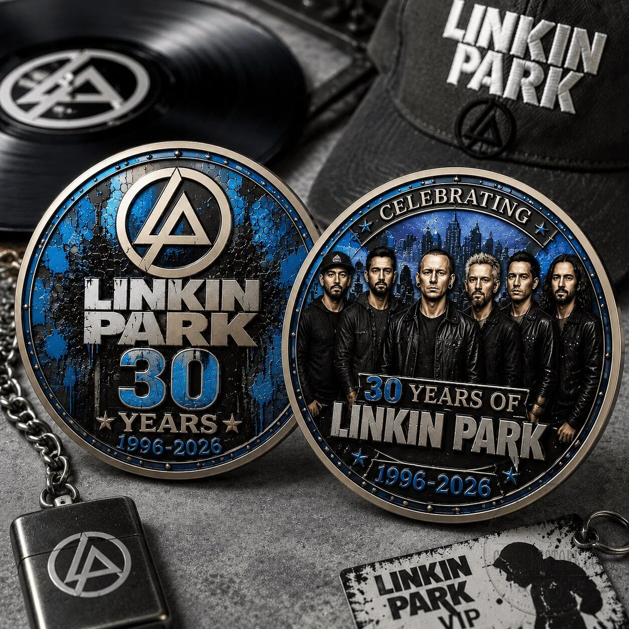 Linkin Park 30th Anniversary Commemorative Challenge Coin 1996-2026 Collectible