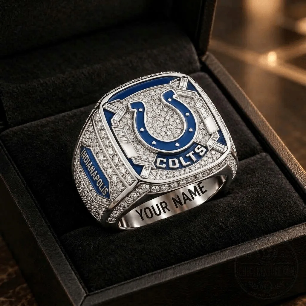 Indianapolis Colts Football Team Super Bowl Championship Ring with Custom Engraving