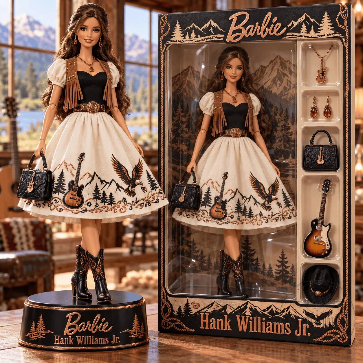 Barbie Hank Williams Jr. Commemorative Collector Doll with Accessories