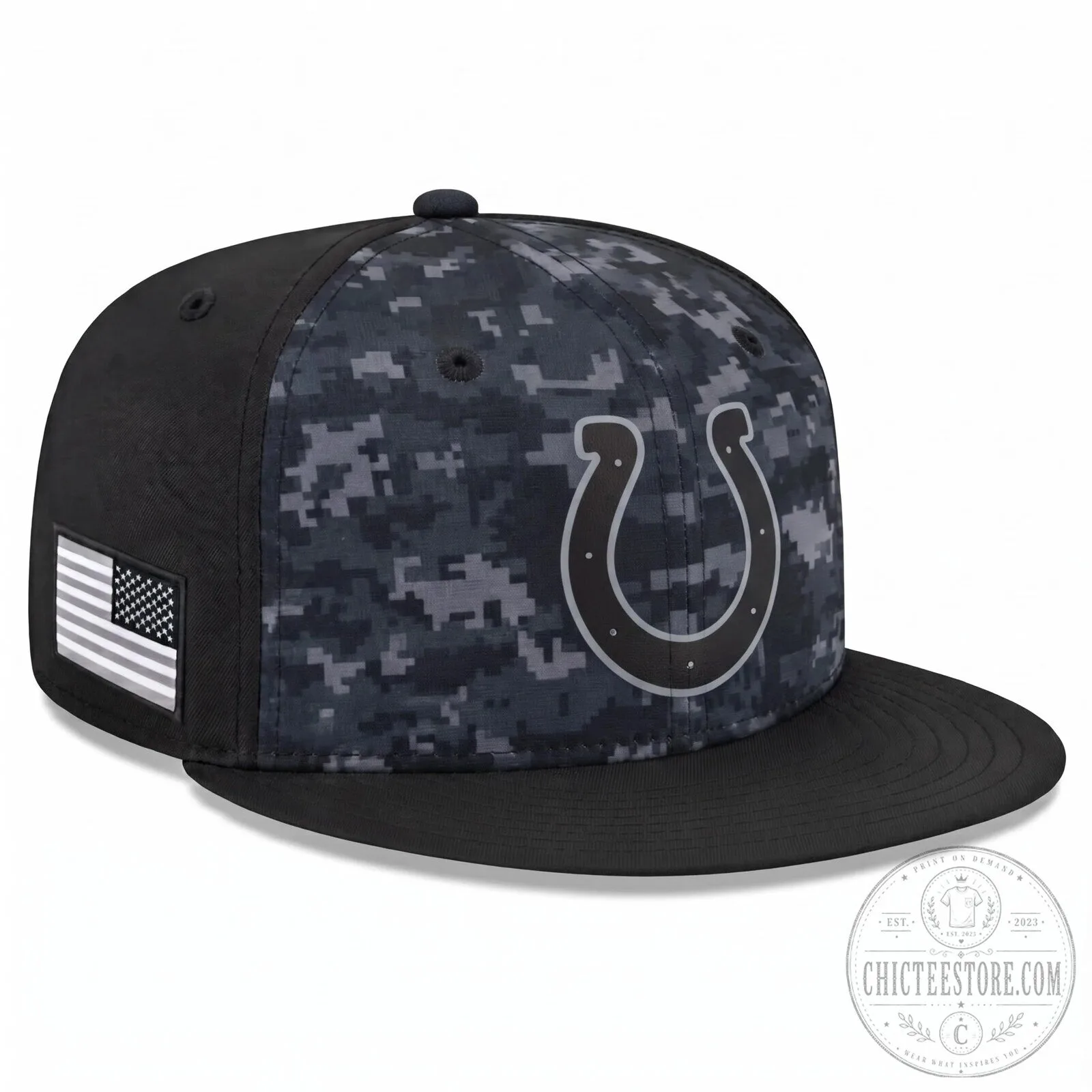 Indianapolis Colts Salute To Service Digital Camouflage Snapback Cap Hat