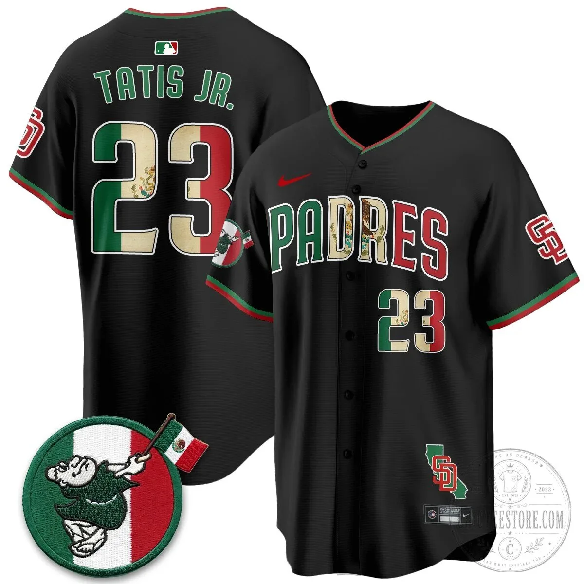 San Diego Padres Fernando Tatis Jr. Mexico Flag Baseball Jersey