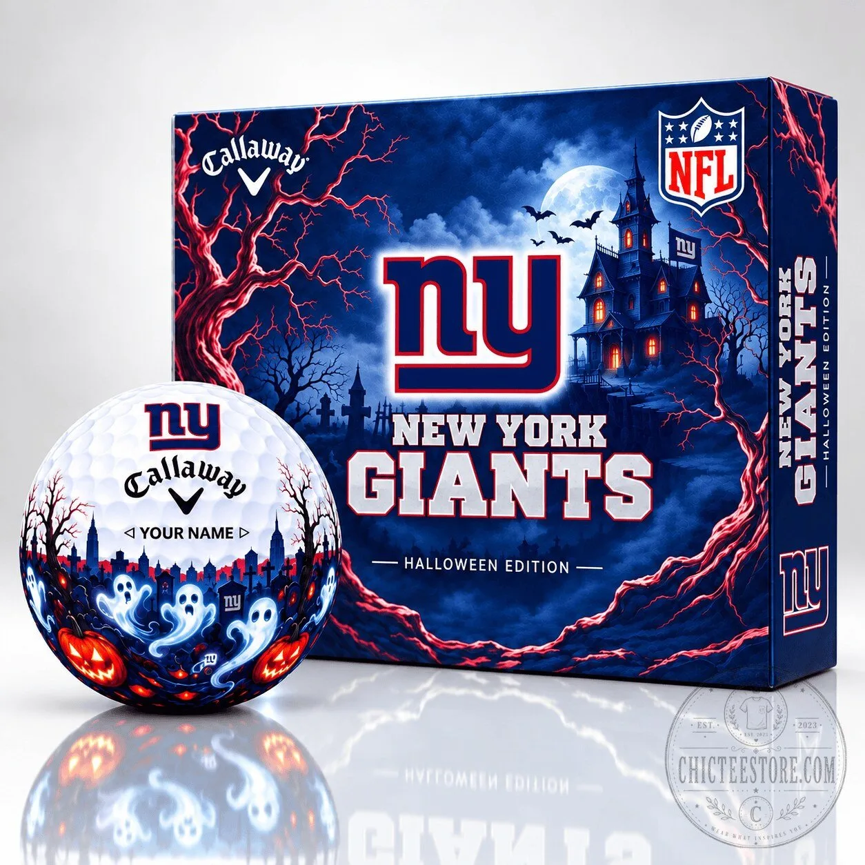 New York Giants Halloween Edition Golf Ball Set with Personalized Callaway Balls