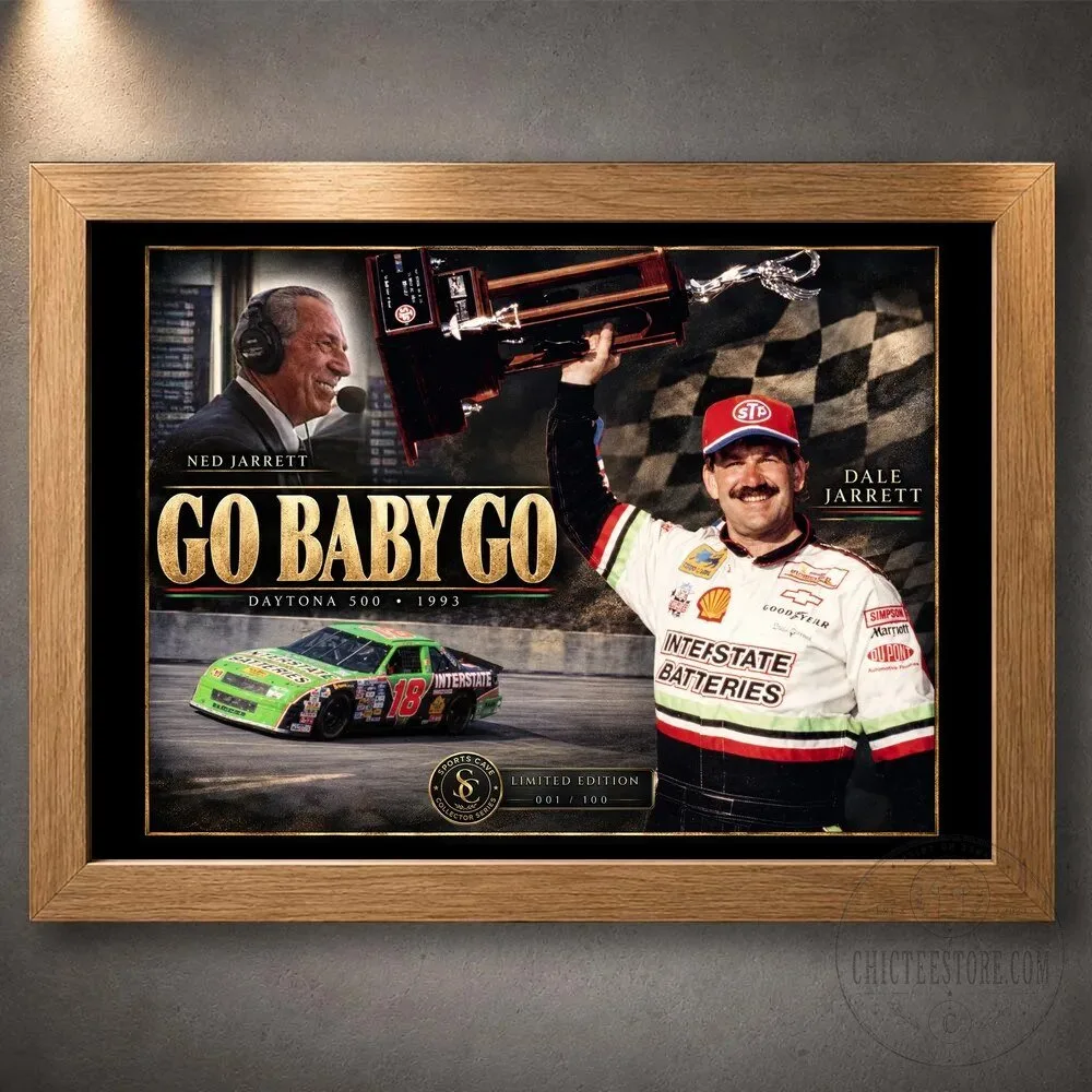 Dale Jarrett and Ned Jarrett Go Baby Go Daytona 500 1993 NASCAR Wall Art 11 Dale Jarrett and Ned Jarrett Go Baby Go Daytona 500 1993 NASCAR Wall Art